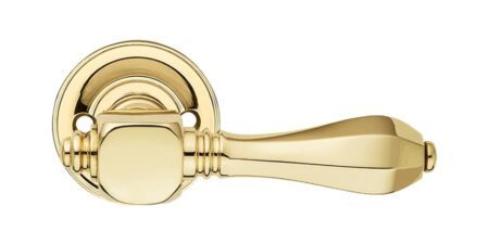 Medici 117mm, messing dørgreb sandstøbt højglans poleret