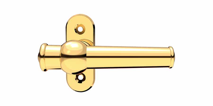 Zdjęcie klamki mosiężnej do okna ALMANN 100 Klamka mosiężna do okna ALMANN 100