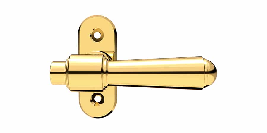 Zdjęcie klamki mosiężnej do okna BRIGGS 87 Klamka mosiężna do okna BRIGGS 87