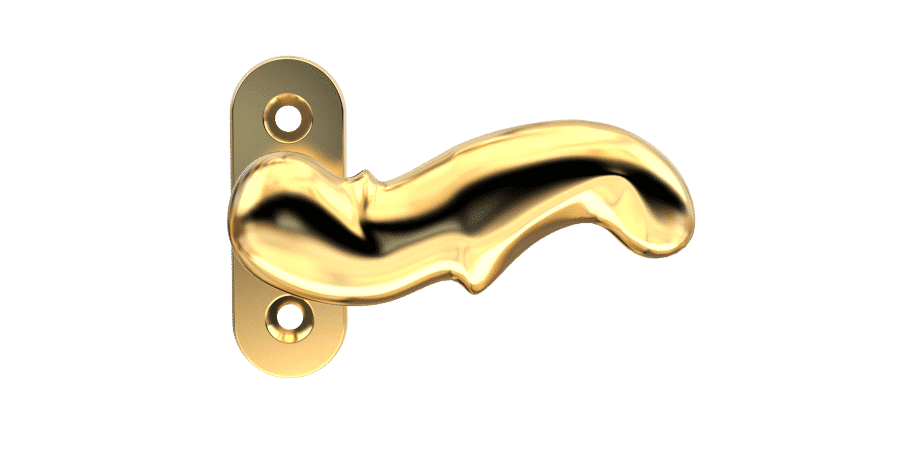 Zdjęcie klamki tarasowej z mosiądzu WEINGARDEN 84 Klamka tarasowa z mosiądzu WEINGARDEN 84